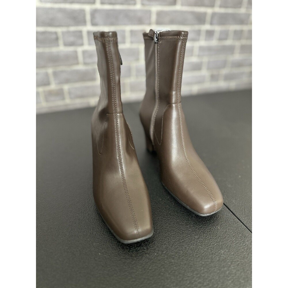 Aerosoles Women's Cinnamon Heeled Tailored Booties Brown Size 8.5M - Picture 6 of 11